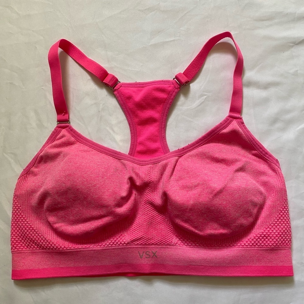 Victoria Secret VSX pink stretch sport bra